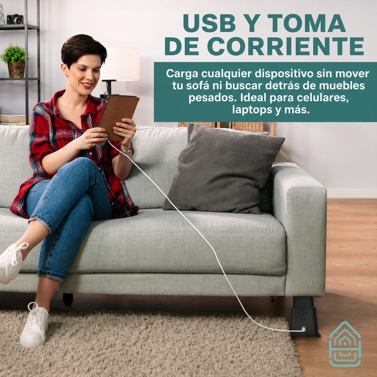 ELEVADORES DE CAMA CON TOMA CORRIENTE Y USB