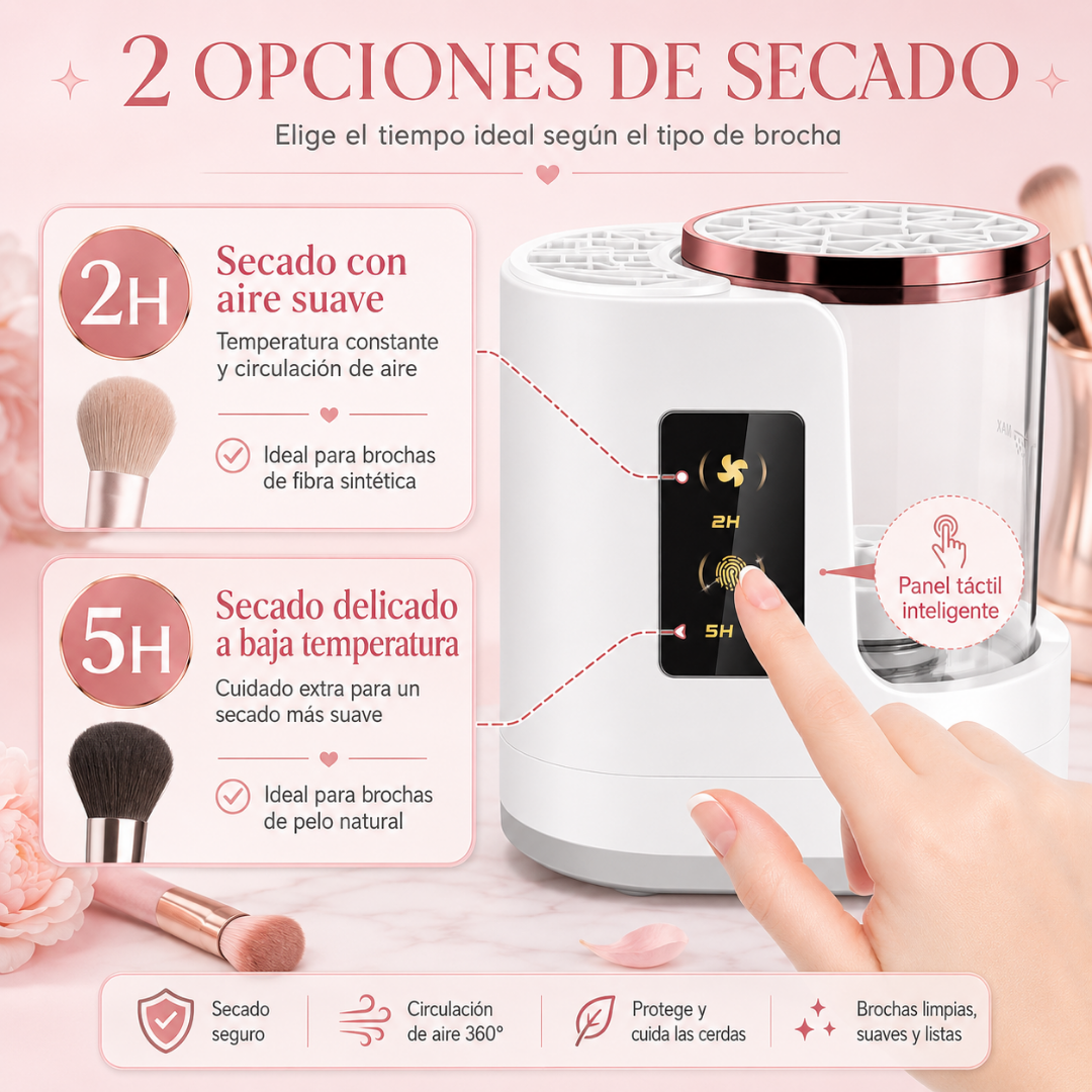 Limpiador Eléctrico de Brochas: piel más cuidada, maquillaje más limpio