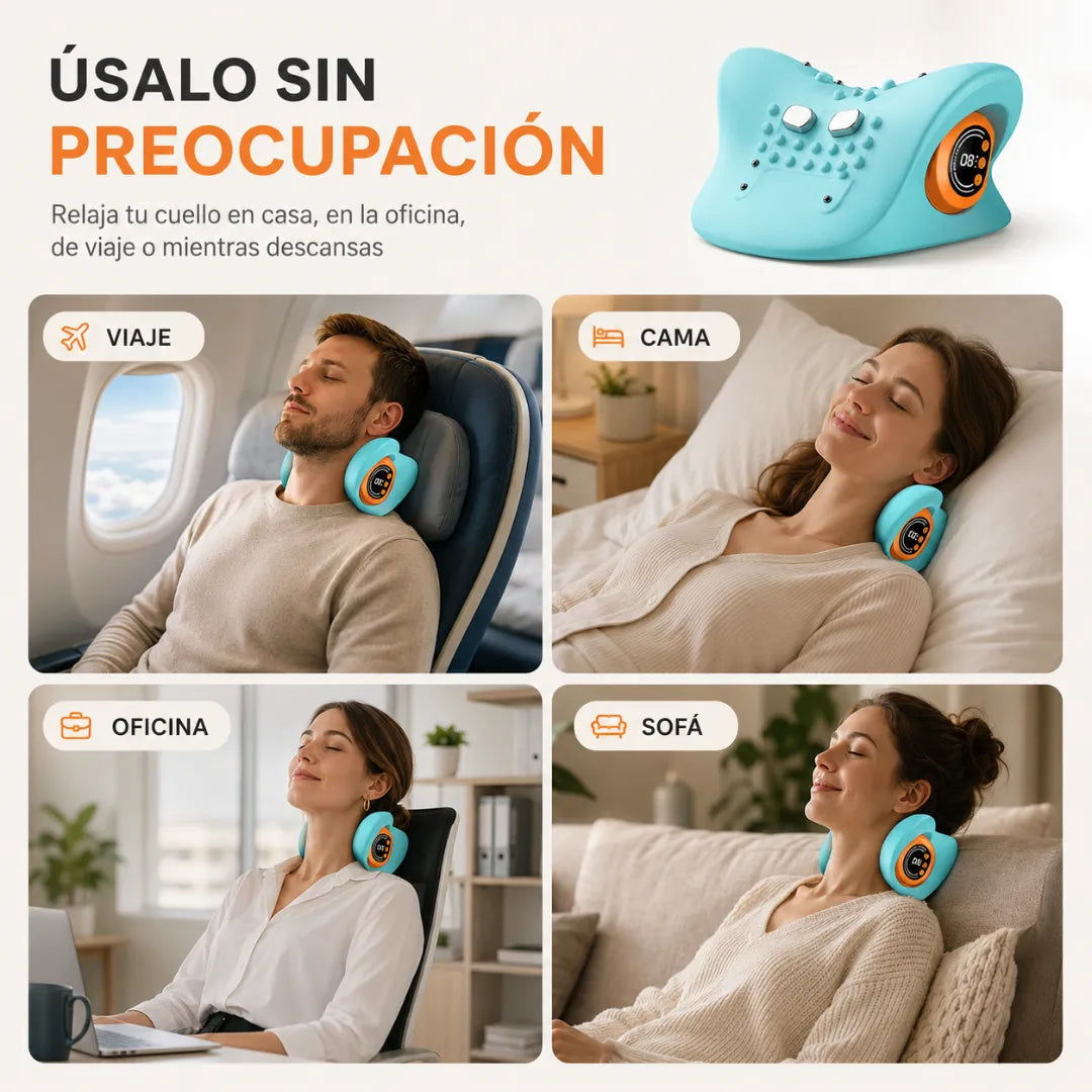 Masajeador Cervical 3 en 1: Relájate y baja la tensión