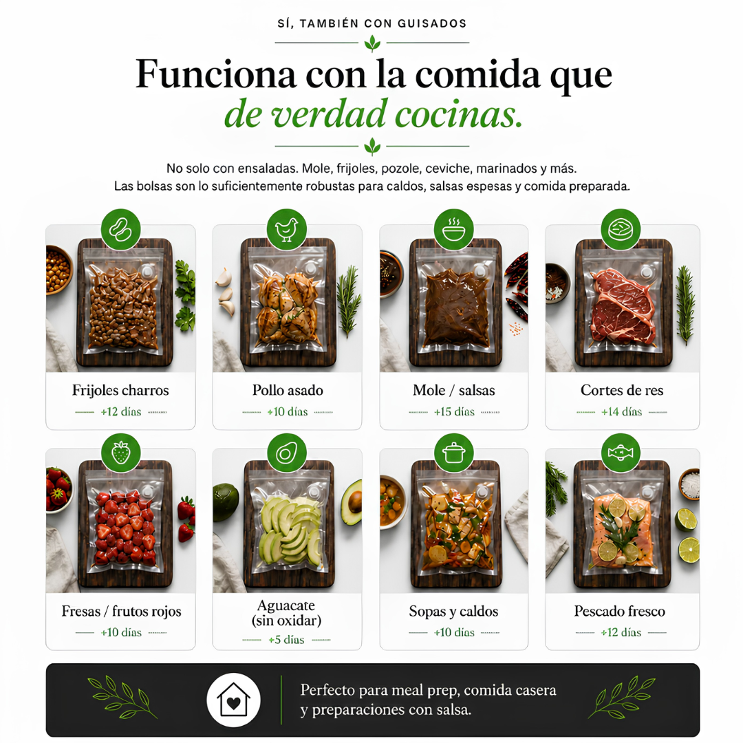 Sellador al vacío: Cocina una vez, organiza toda tu semana