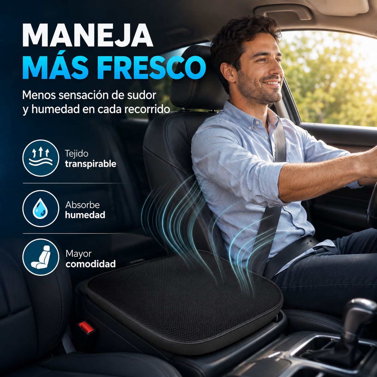 SET X 3 FORROS DE AUTO: Menos calor y humedad en cada recorrido