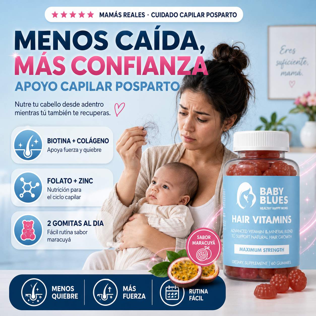 BABY BLUES VITAMINS: Tu cabello también está viviendo el posparto