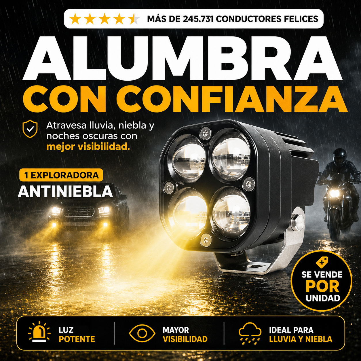 1 EXPLORADORA ANTINIEBLA: Conduce con Más Confianza