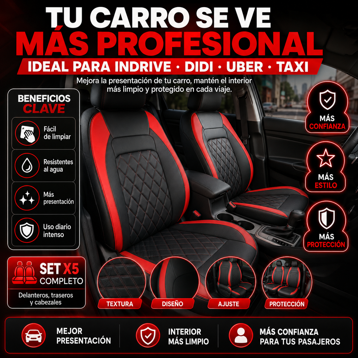 SET FORROS X5: Tu carro también vende tu servicio