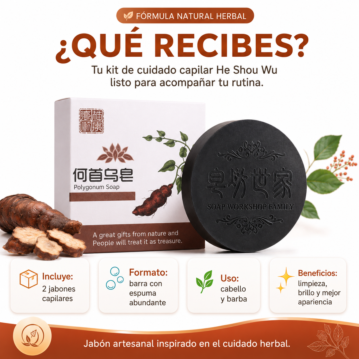 SHAMPOO COMPACTO: Menos quiebre, más fuerza y volumen