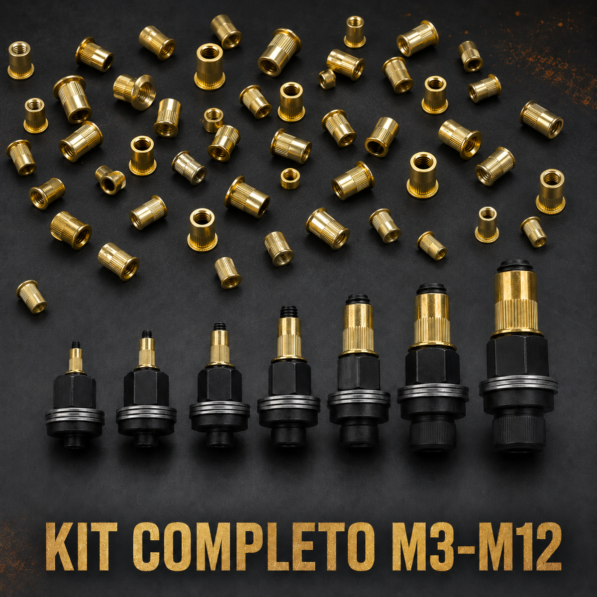 Kit de tuercas remachables - 7 medidas