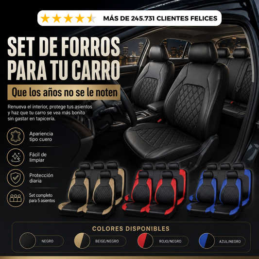 Set de forros para tu carro: haz que se vea cuidado otra vez